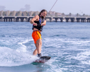 wake boarding surfer